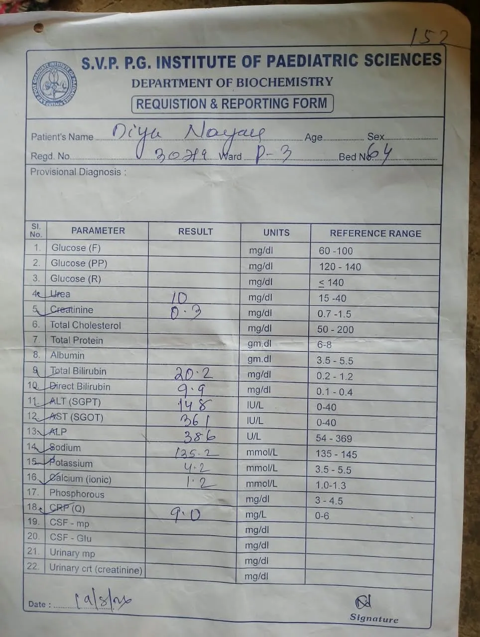 Hospital Estimate Document